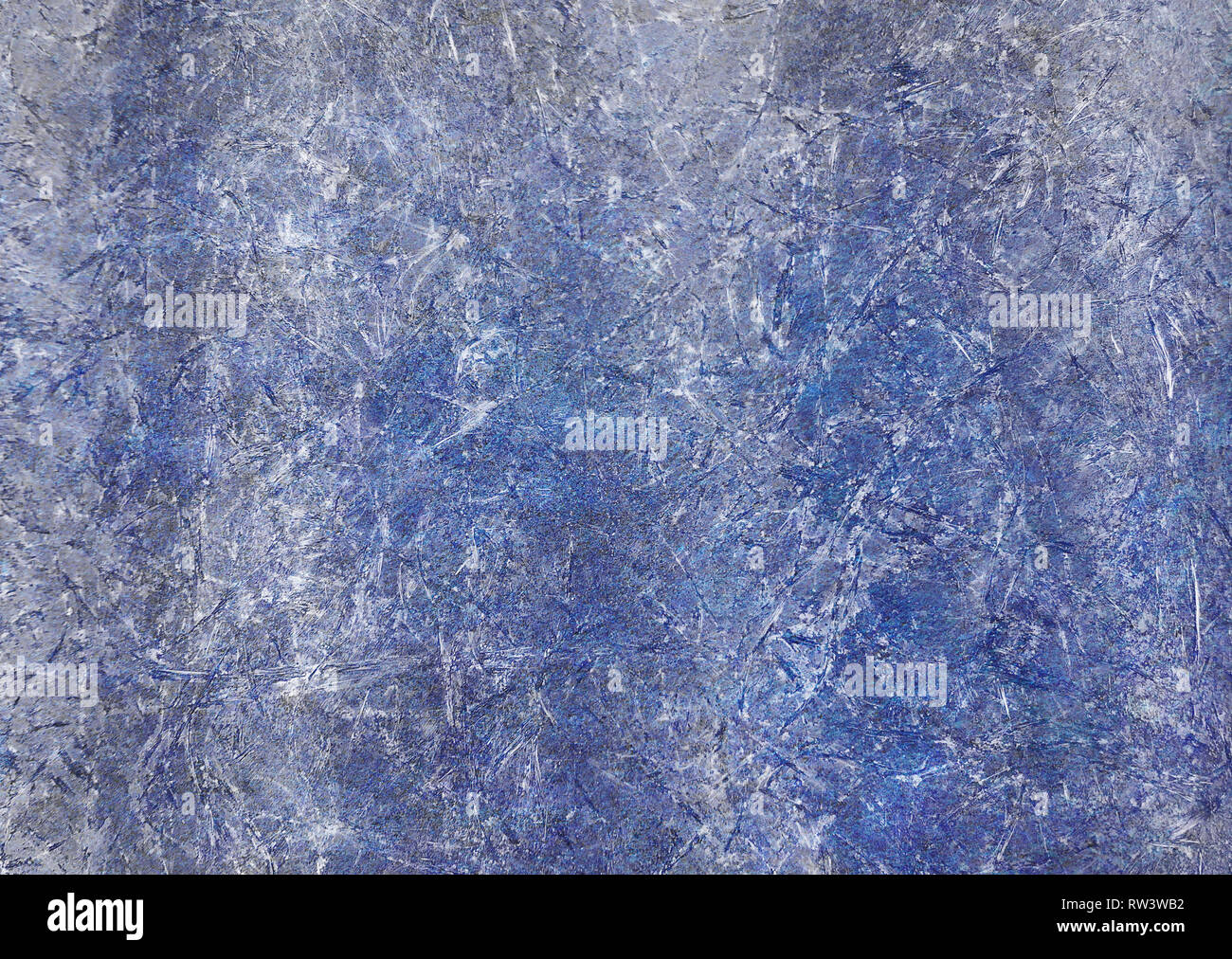 Hellblau grime Hintergrund mit viel Kratzer. Stockfoto