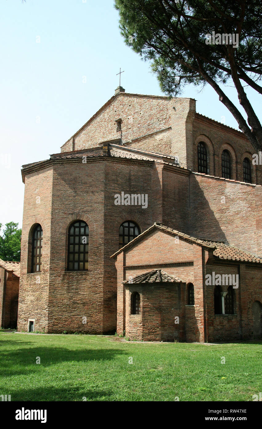 Italien. Ravenna. Basilika von Sant'Apollinare in Classe. Im byzantinischen Stil. 6 CE. Apsis Stockfoto