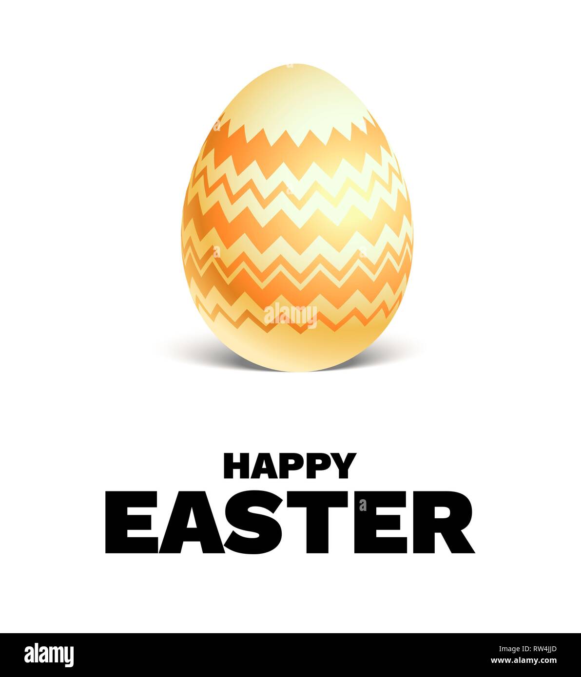 Frohe Ostern Urlaub Karte. Realistisch gefärbt Osterei isoliert. Festliche Vector Illustration. Stock Vektor