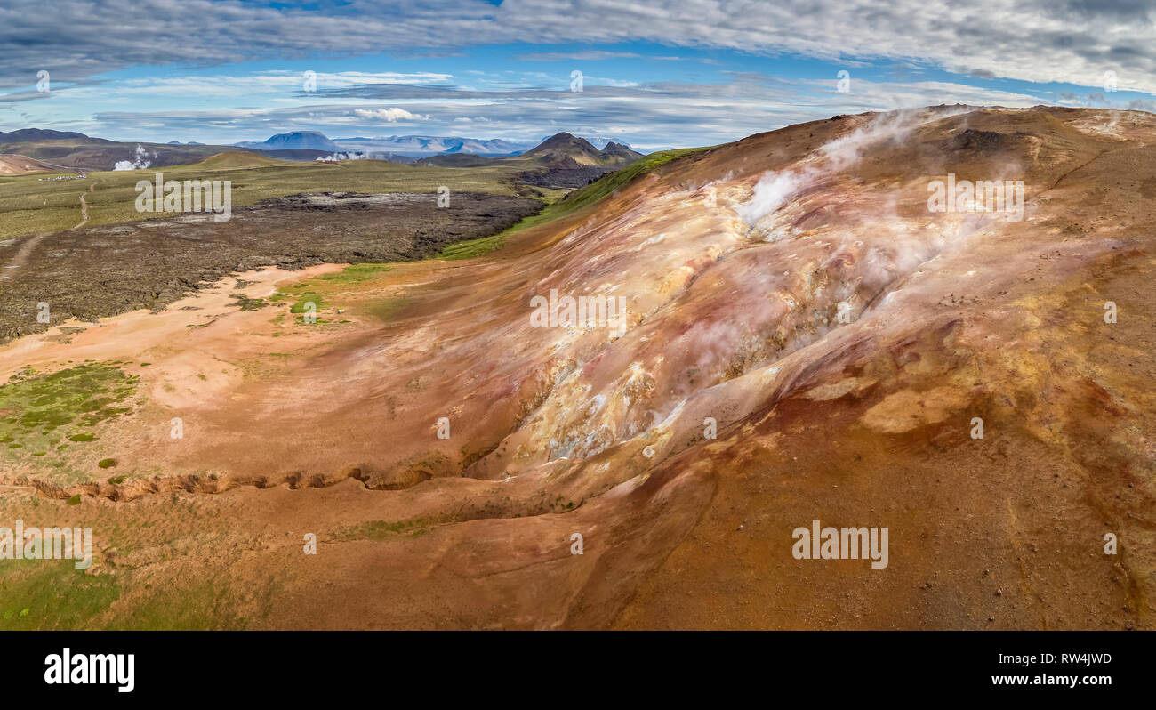 Leirhnukur hot spring, Geothermie, Island Stockfoto