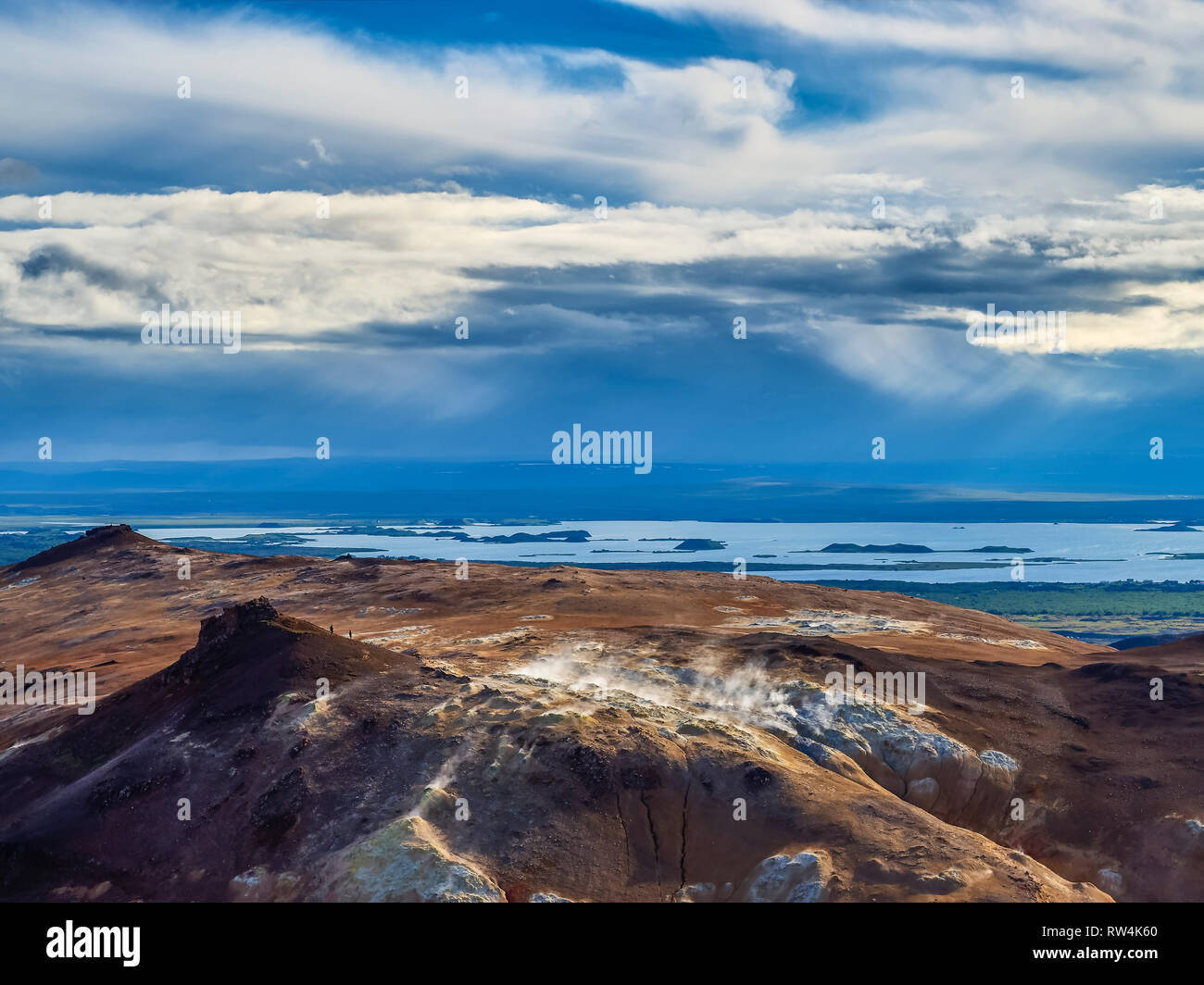 Leirhnukur hot spring, Geothermie, Island Stockfoto