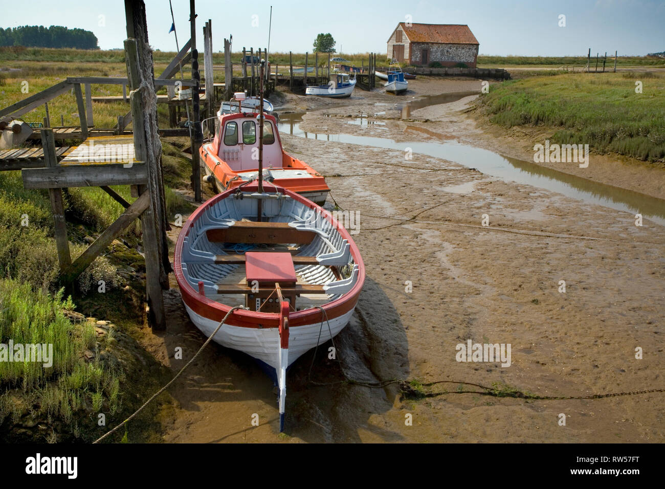 Die schönen Küstenort Thornham Staithe in der Nähe von Hunstanton in Norfolk Stockfoto