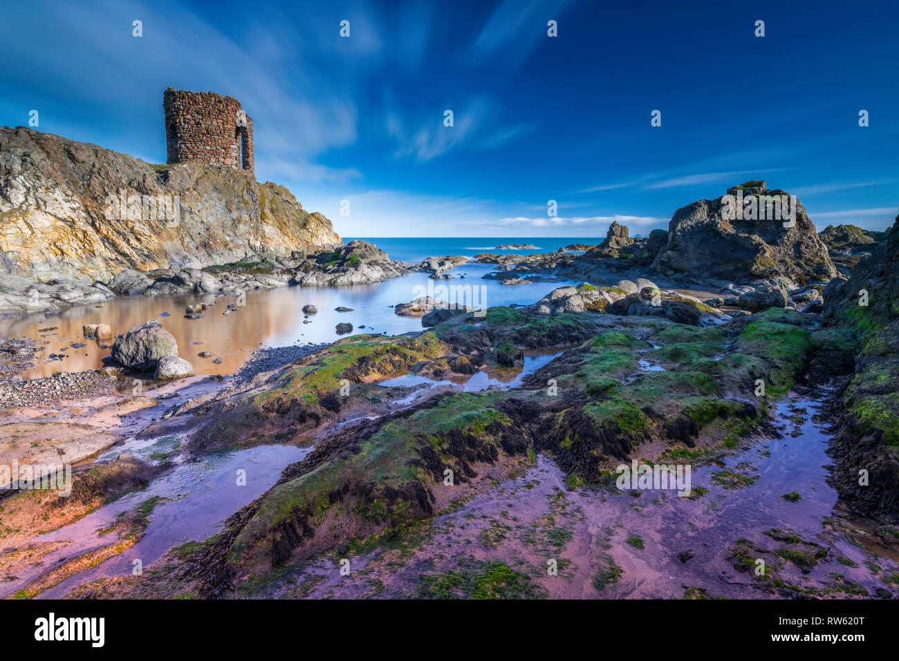 Ein Foto von Lady Janet Anstruthers Tower, Elie, Fife, Schottland. Von Lady Jane verwendet wurde und aus zu ändern, ihre Badebekleidung. Stockfoto