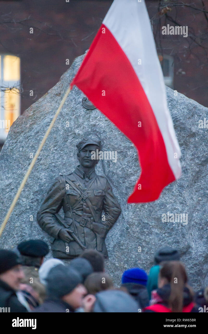 Nationaler Tag der Erinnerung an die Verfluchten Soldaten in Danzig, Polen. 1.März 2019 © wojciech Strozyk/Alamy Stock Foto Stockfoto