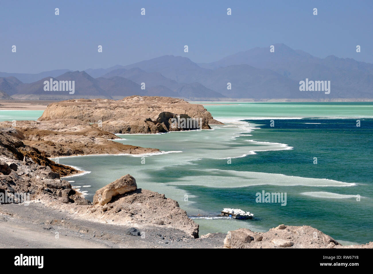 Dschibuti, Assal See, Landschaft Stockfoto