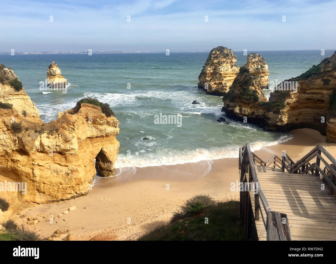 Praia de Camilo, Algarve, Portugal Stockfoto