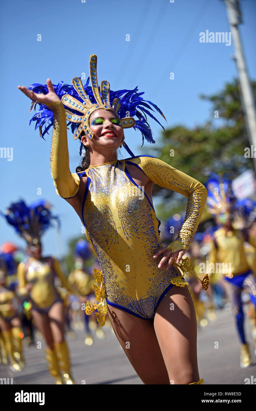 Der Karneval von Barranquilla (Spanisch: Carnaval de Barranquilla) ist einer der wichtigsten Kolumbien folkloristischen Feiern, und einer der größten carniva Stockfoto