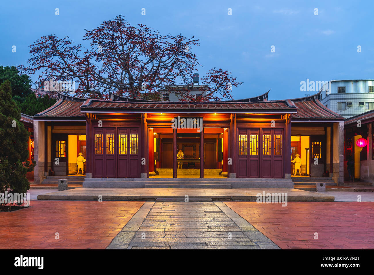 Kinmen militärisches Hauptquartier der Qing-dynastie. Die chinesischen Schriftzeichen bedeuten "Main Hall" Stockfoto