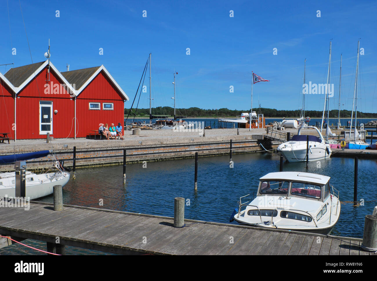 Marup Samsö Hafen, Insel, Jütland, Dänemark, Skandinavien, Europa Stockfoto