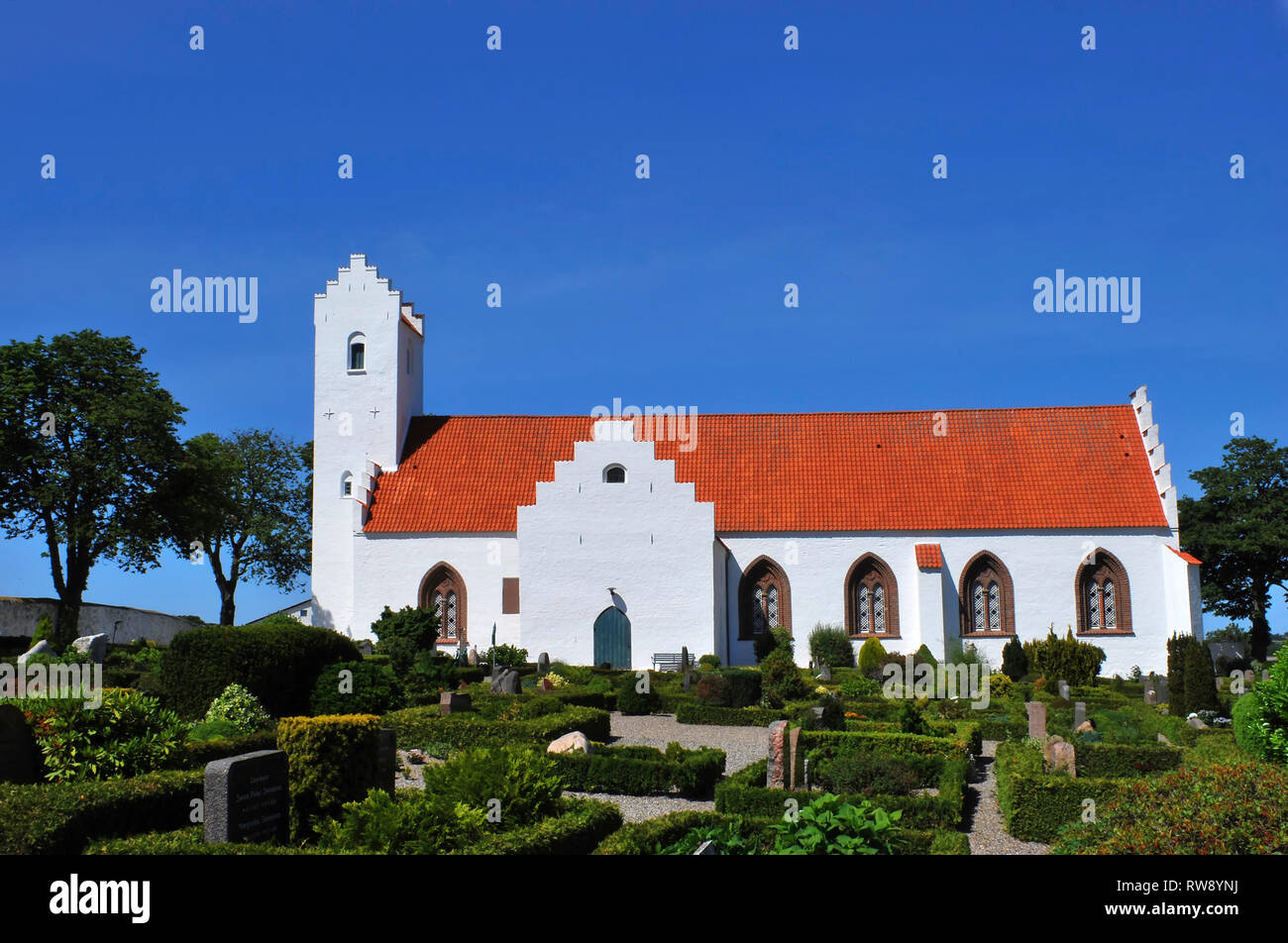 Kirche in Nordby, Insel Samsö, Jütland, Dänemark, Skandinavien, Europa Stockfoto