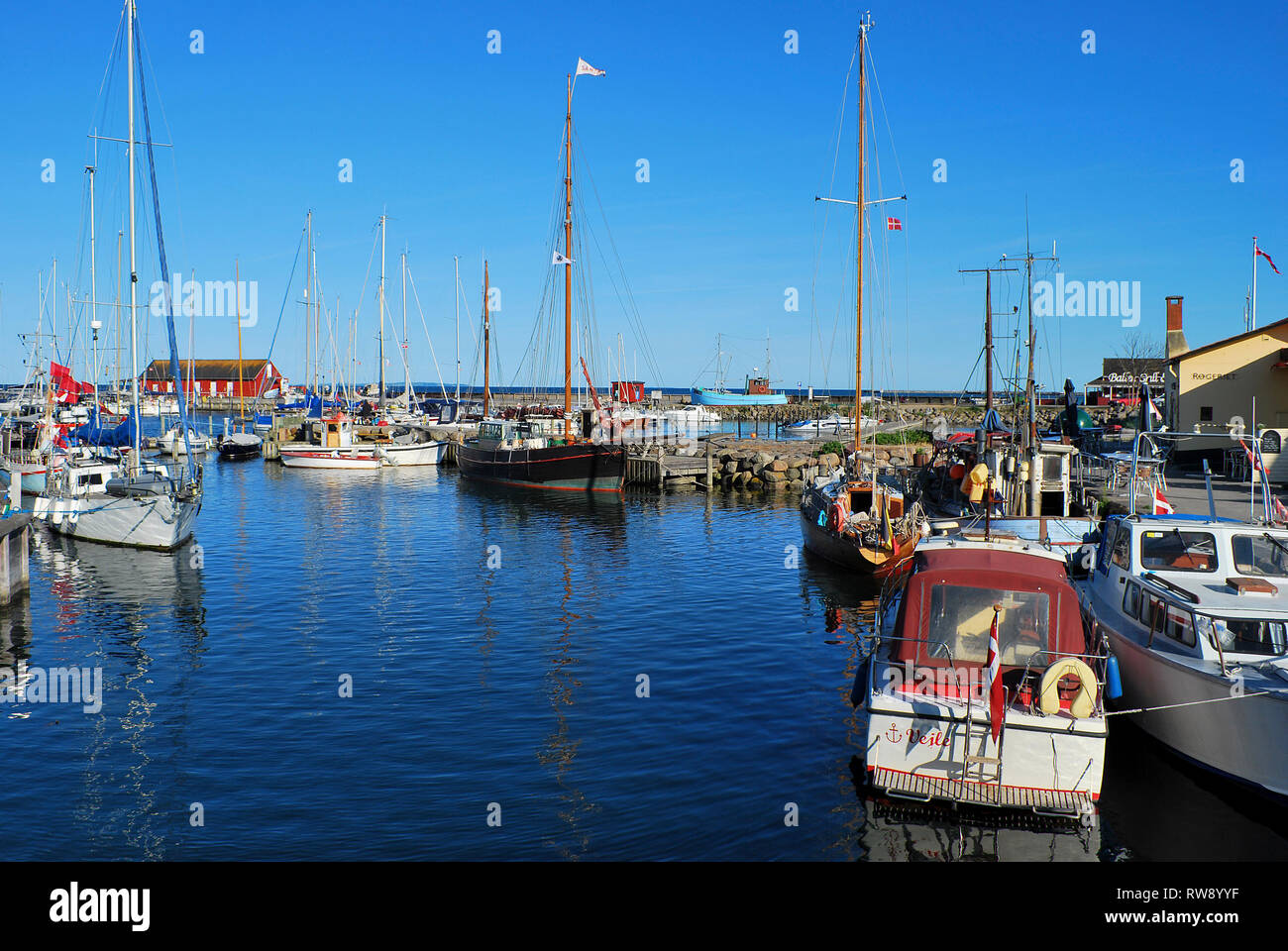 Ballen Hafen, Insel Samsö, Jütland, Dänemark, Skandinavien, Europa Stockfoto