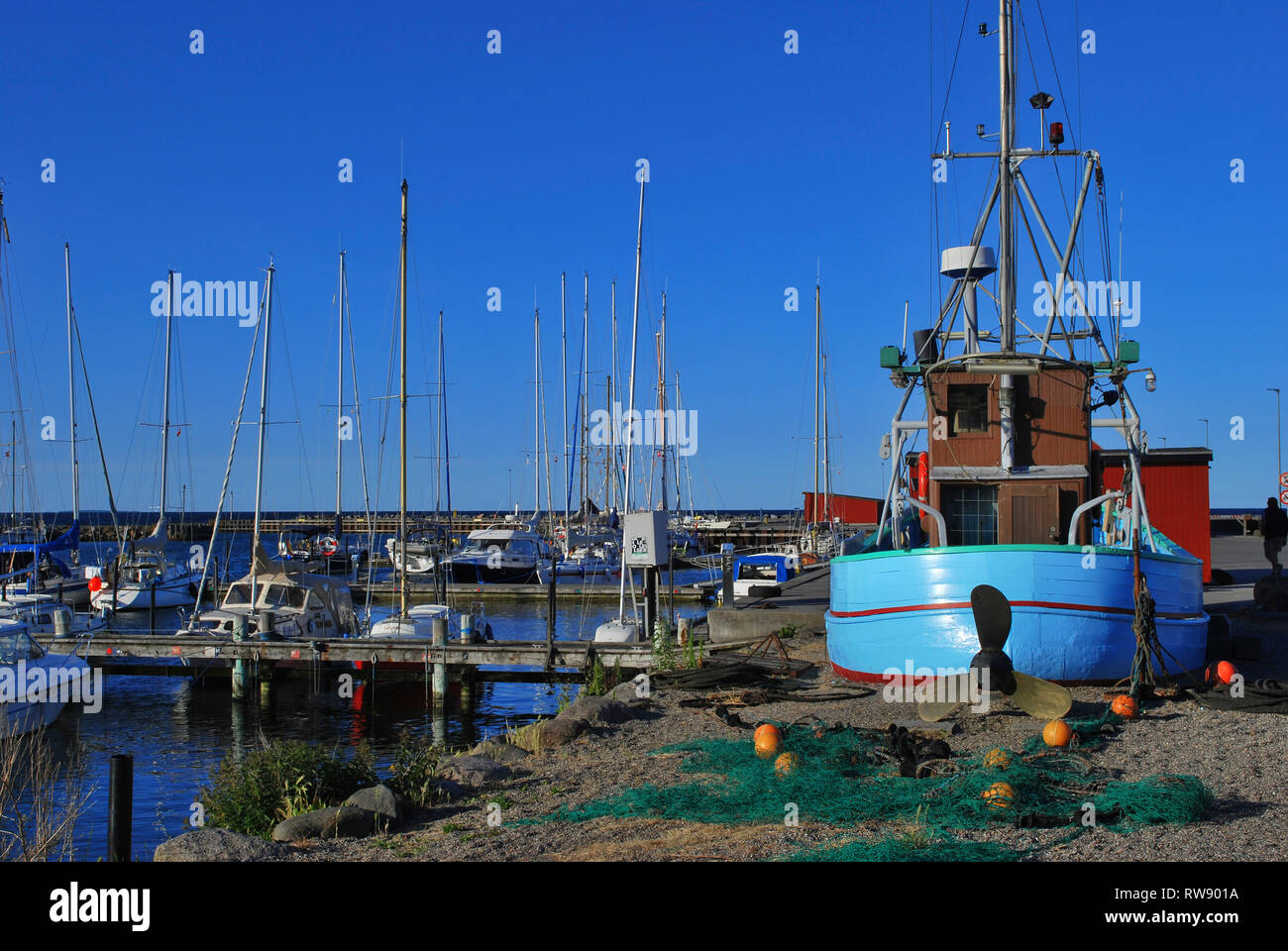 Ballen Hafen, Insel Samsö, Jütland, Dänemark, Skandinavien, Europa Stockfoto