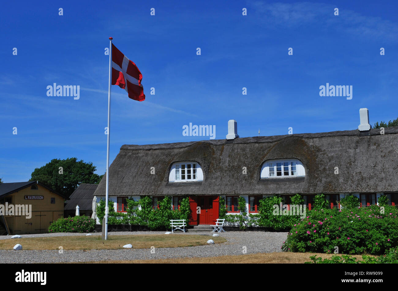 Kaufmannshof (Kobmandsgarden) in Ballen, Insel Samsö, Jütland, Dänemark, Skandinavien, Europa Stockfoto