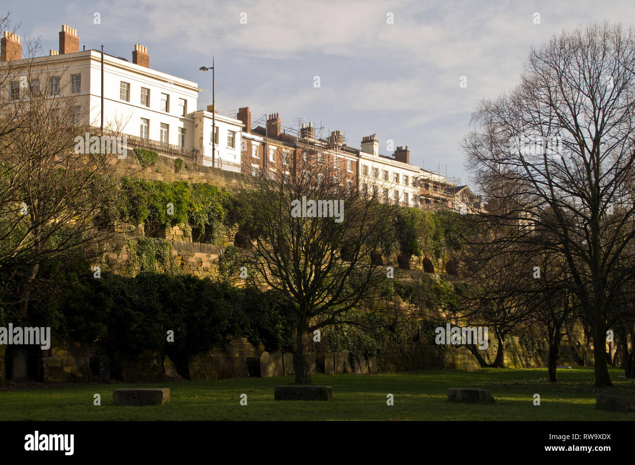 Hope Street und St. James's Friedhof, Liverpool Stockfoto