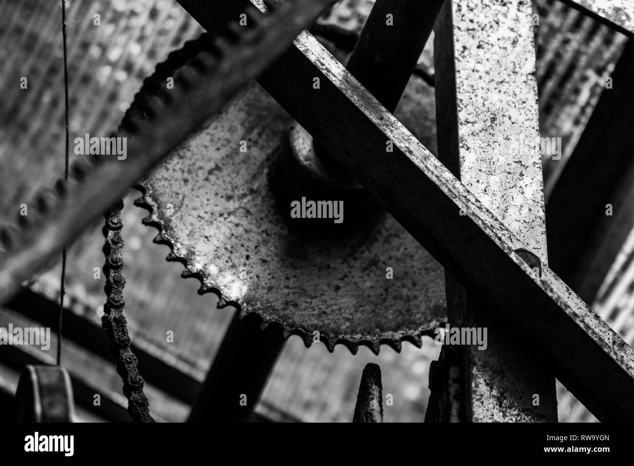 Industriegetriebe in einem Florida Park Stockfoto