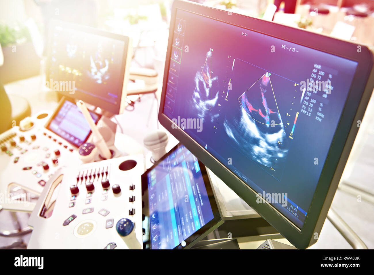 Medizinische Geräte für Ultraschall Prüfung Stockfoto