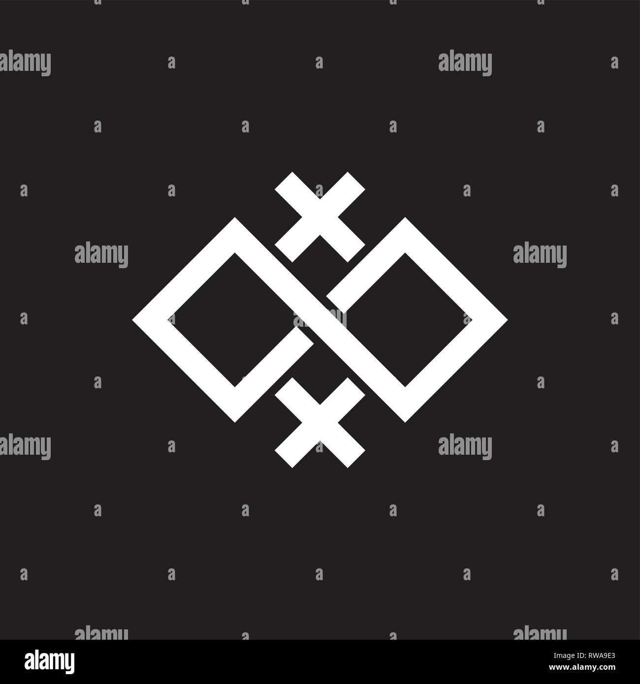 Abstrakte Unendlichkeit line Square logo Stock Vektor