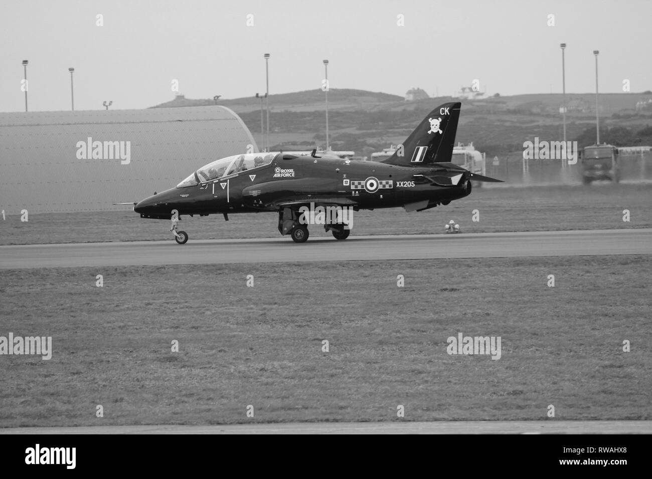 Hawk T2 Jet, RAF Tal Anglesey, Wales UK Stockfoto