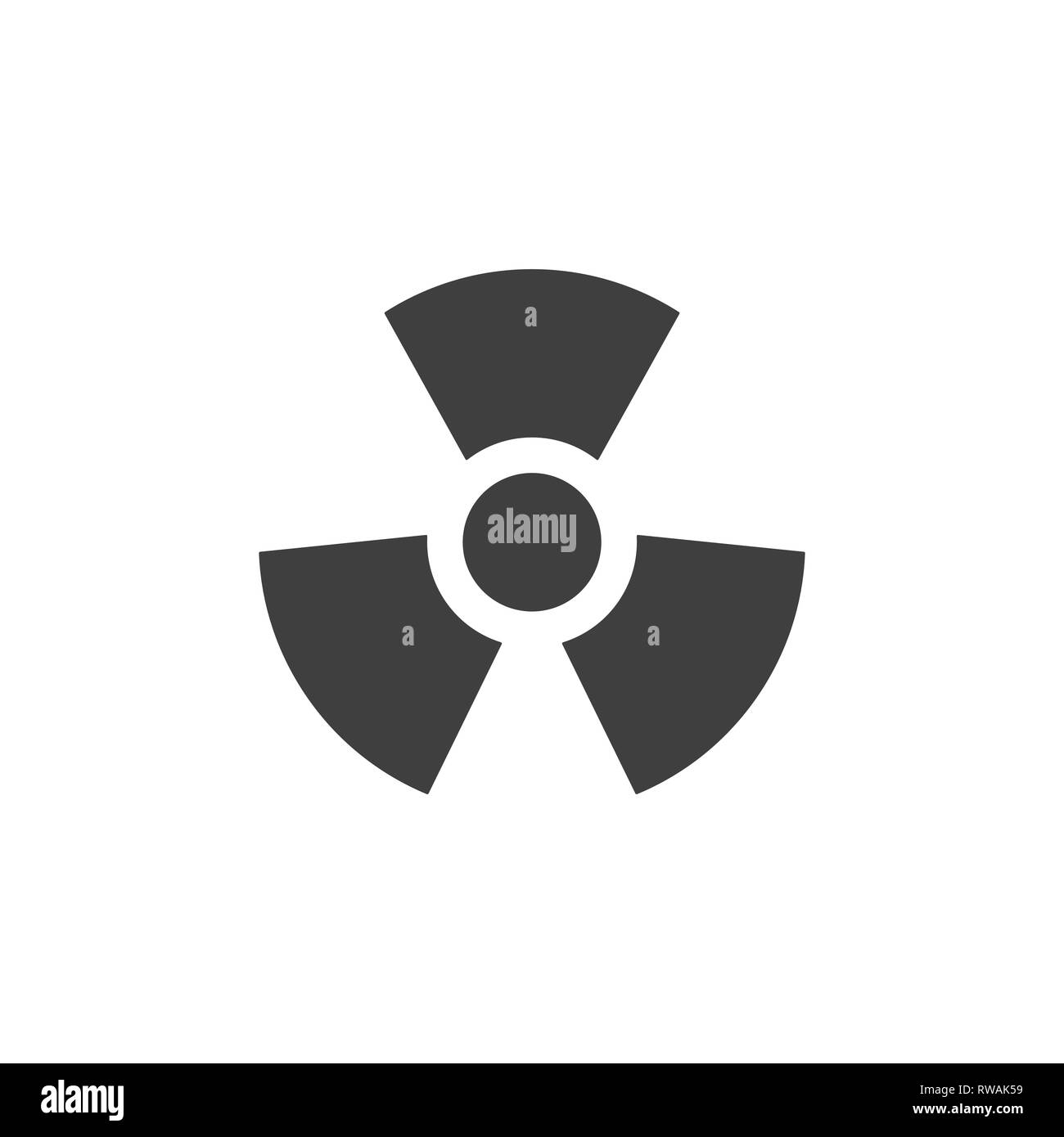 Giftige radioaktive medizinische Symbol einfache flache Abbildung. Stock Vektor
