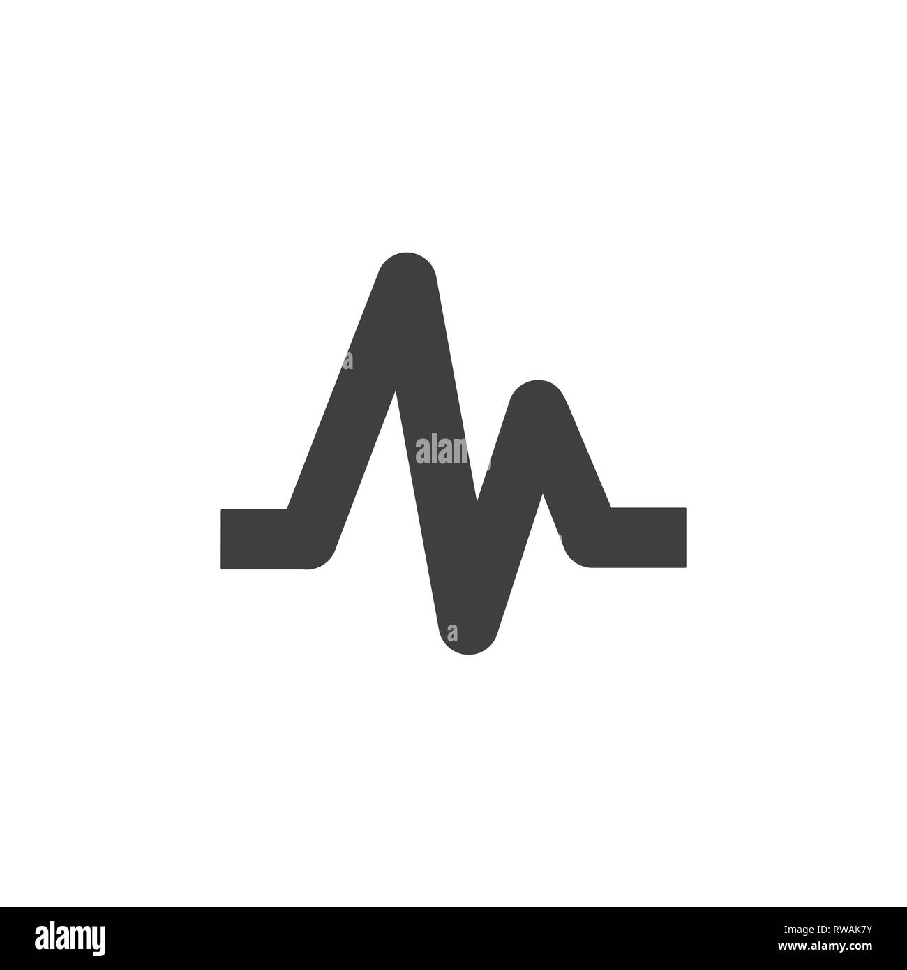 Puls hearbeat medical Symbol einfache flache Abbildung. Stock Vektor