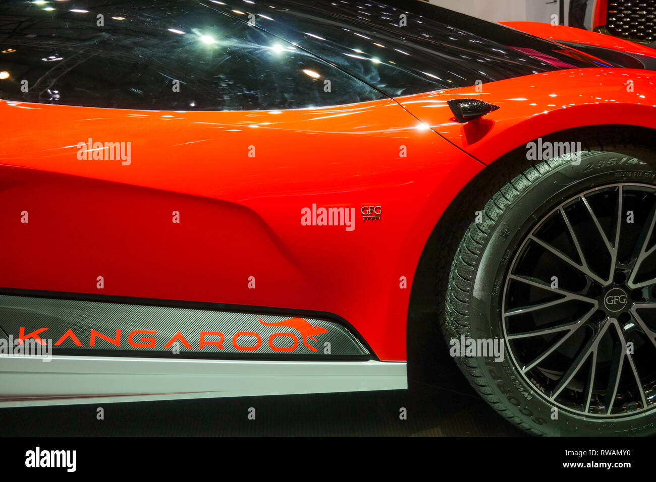 Ersten Pressetag am Genfer Automobilsalon, Genf, Schweiz Stockfoto