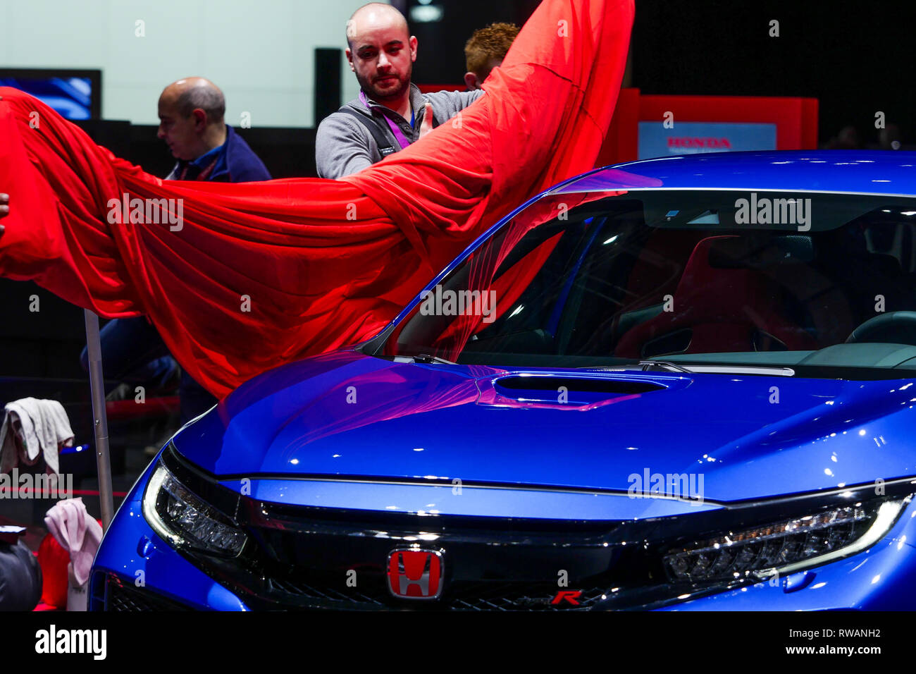 Ersten Pressetag am Genfer Automobilsalon, Genf, Schweiz Stockfoto