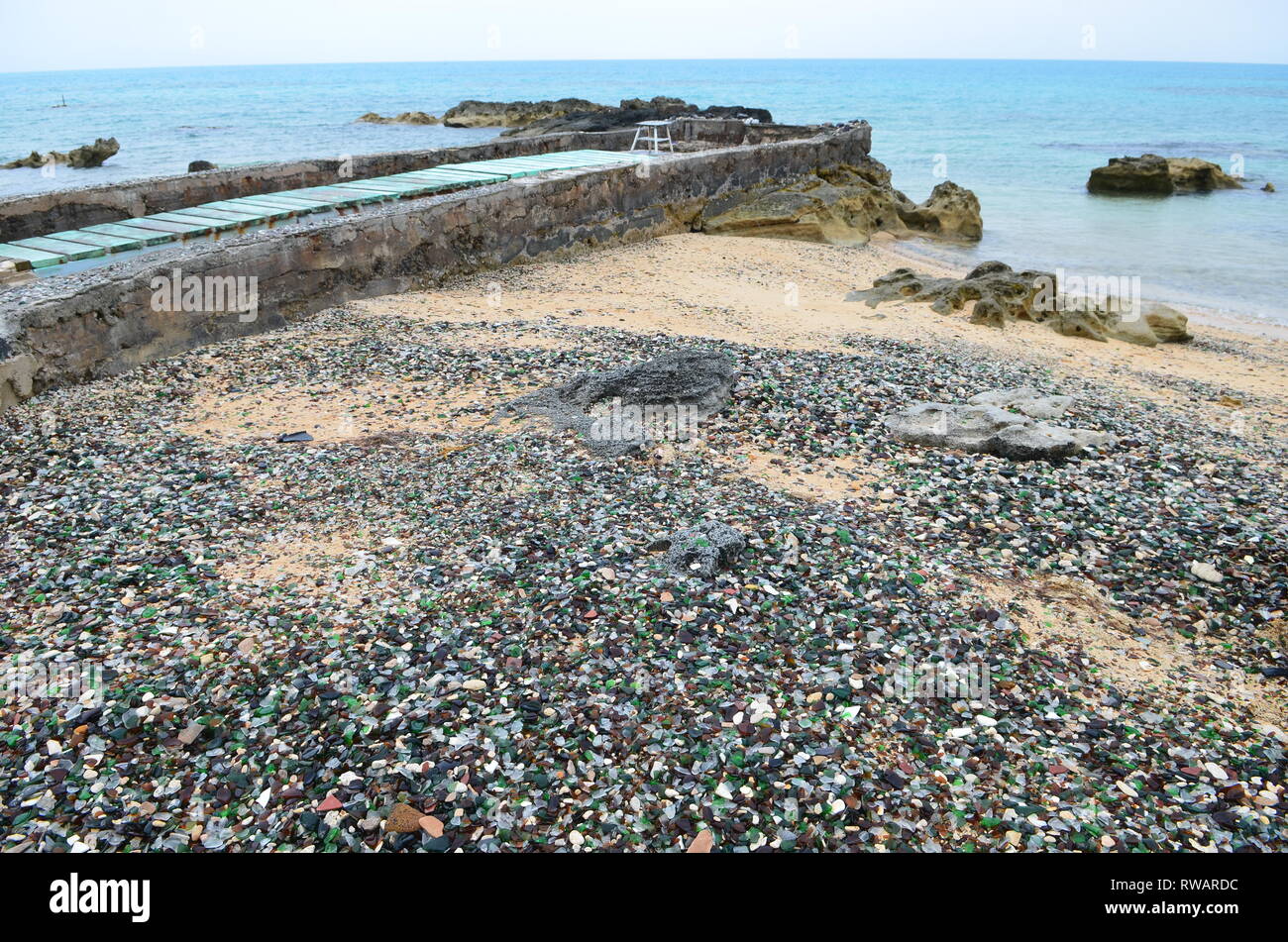 Bermuda Meer Glas Strand Stockfoto