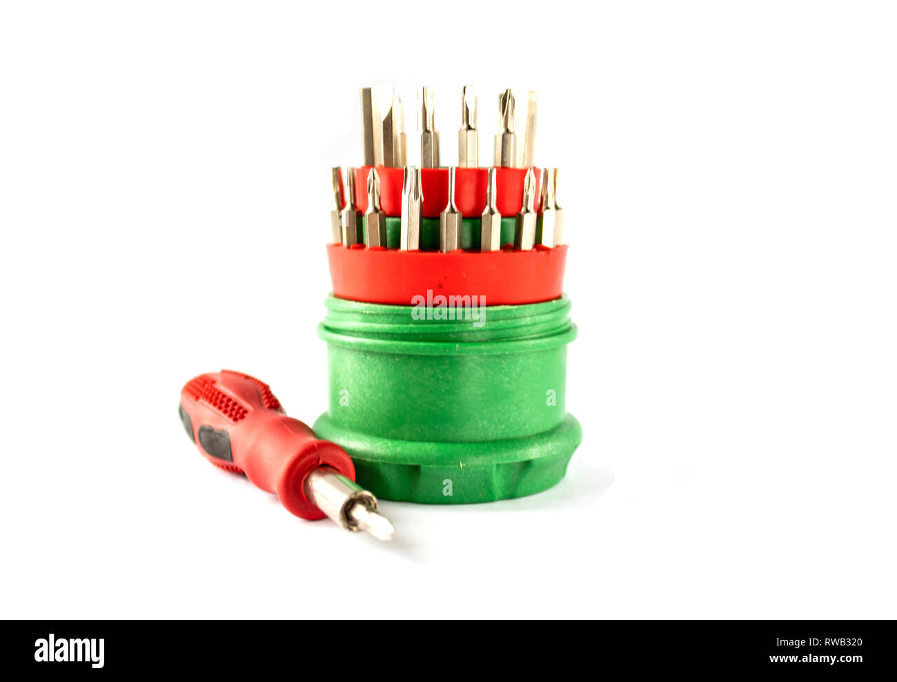 Schraubendreher, isoliert auf weißem Hintergrund Stockfoto