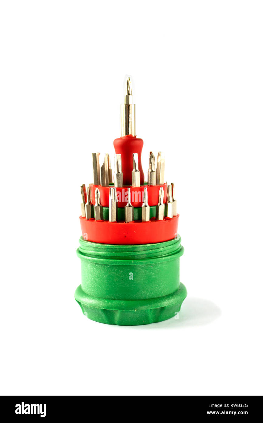 Schraubendreher, isoliert auf weißem Hintergrund Stockfoto