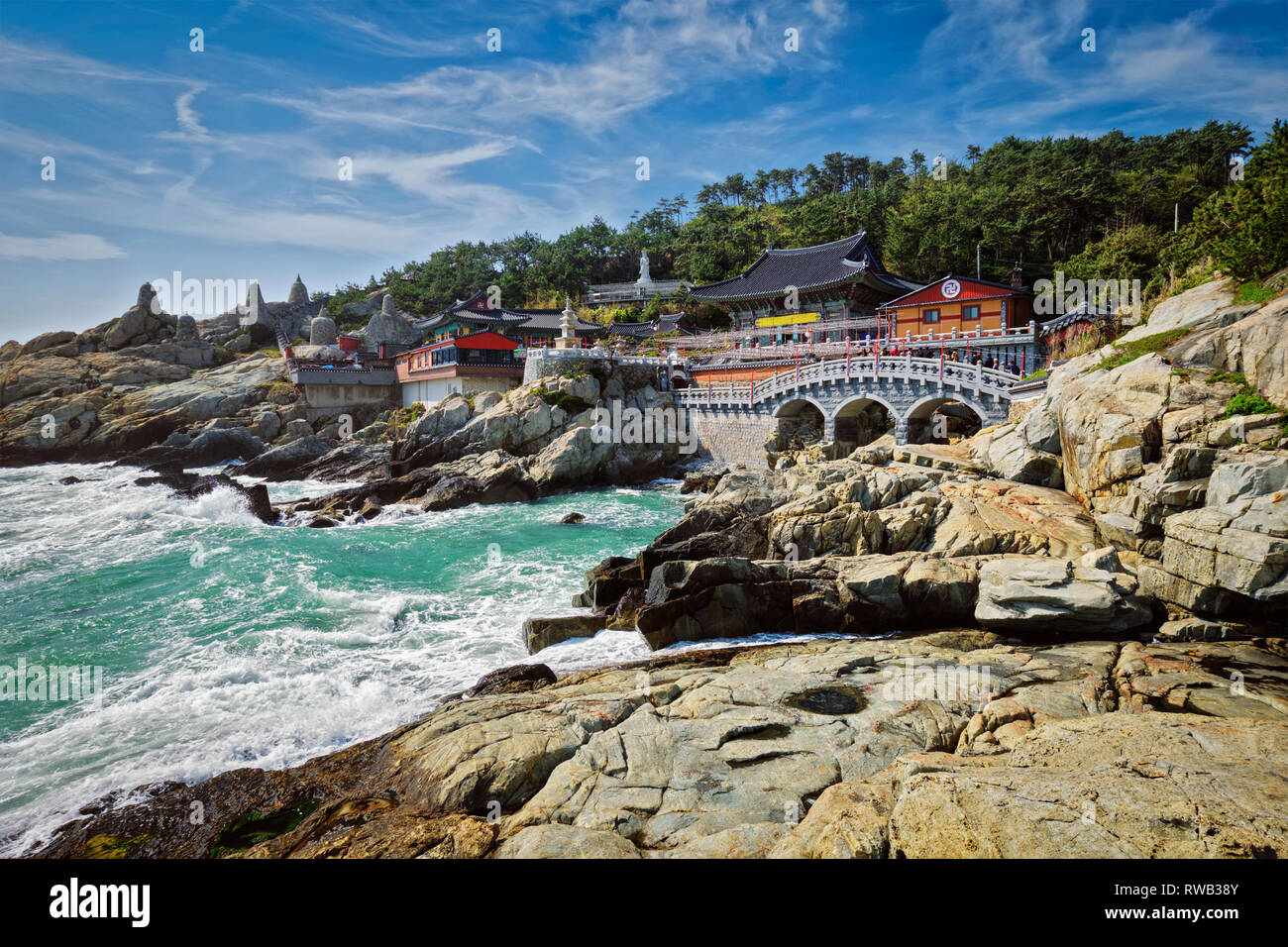 Haedong Yonggungsa Tempel. Busan, Südkorea Stockfoto