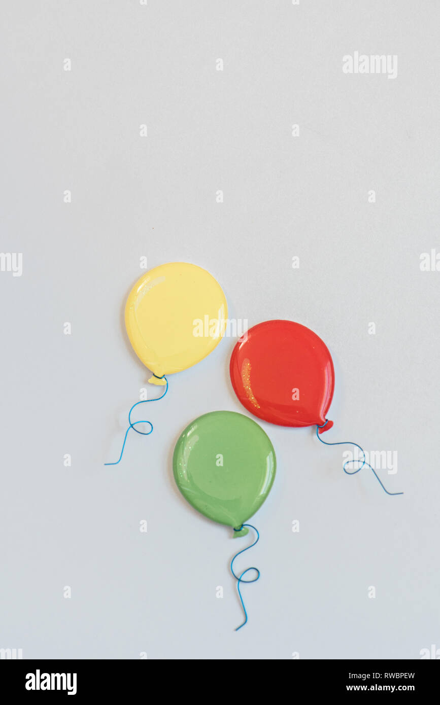 Bunte ballon Grafik auf weißem Hintergrund Stockfoto