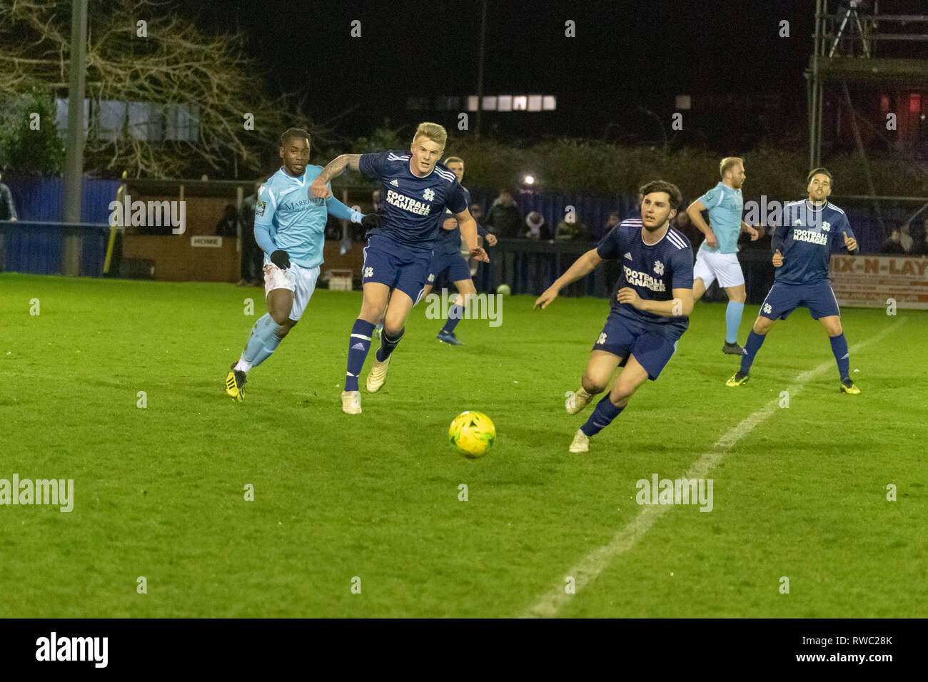 Brentwood Essex 5 März 2018 Brentwood Town Football Club spielt Hashtag United in der Arena, Brentwood Credit Ian Davidson/Alamy leben Nachrichten Stockfoto