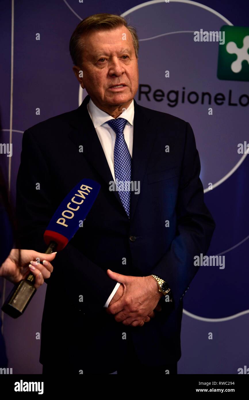 Mailand, Italien. 05 Mär, 2019. Mailand, Viktor Subkow Alekseevic. Präsident von "Gazprom", den wichtigsten russischen Ölgesellschaft Credit: Unabhängige Fotoagentur/Alamy leben Nachrichten Stockfoto