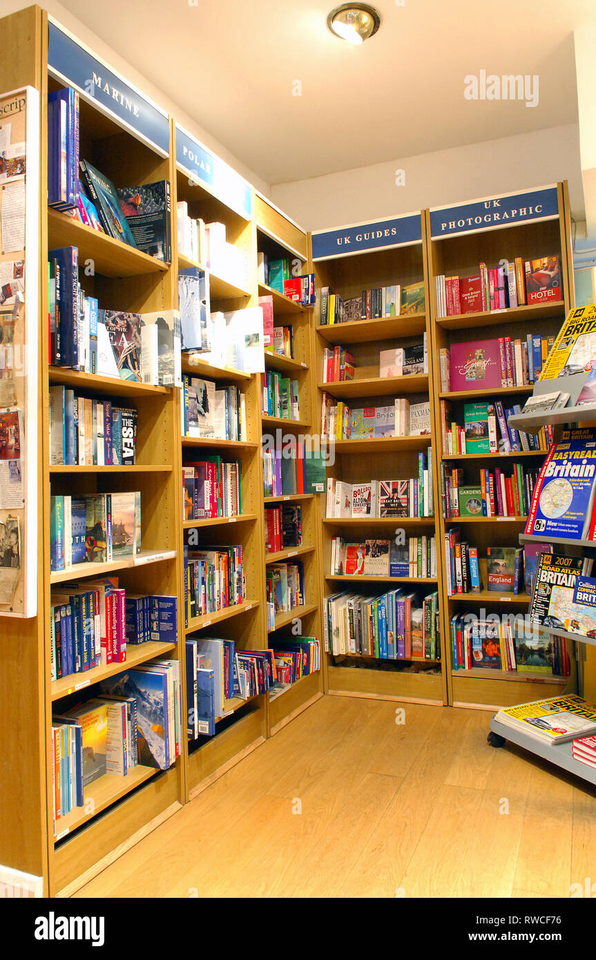 Bücher für den Verkauf in den Travel Book Company, Notting Hill Stockfoto