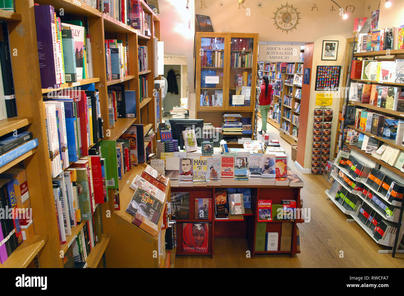 Bücher für den Verkauf in den Travel Book Company, Notting Hill Stockfoto