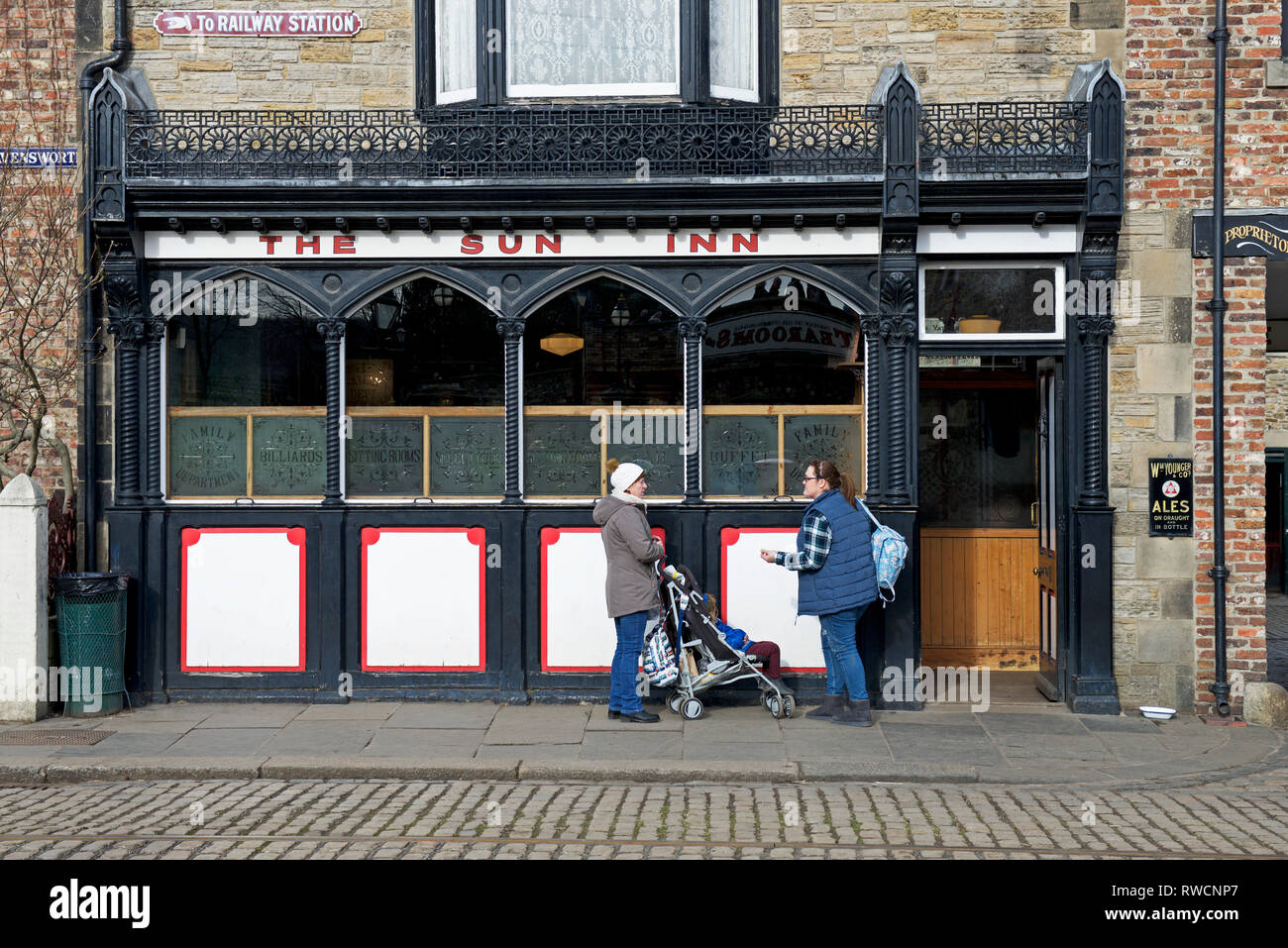 Das The Sun Inn, Beamish Museum, Co Durham, England Großbritannien Stockfoto