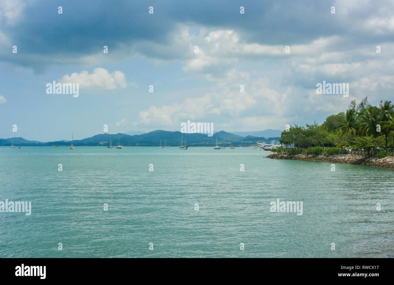 Strand in Kuah, Langkawi, Malaysia Stockfoto