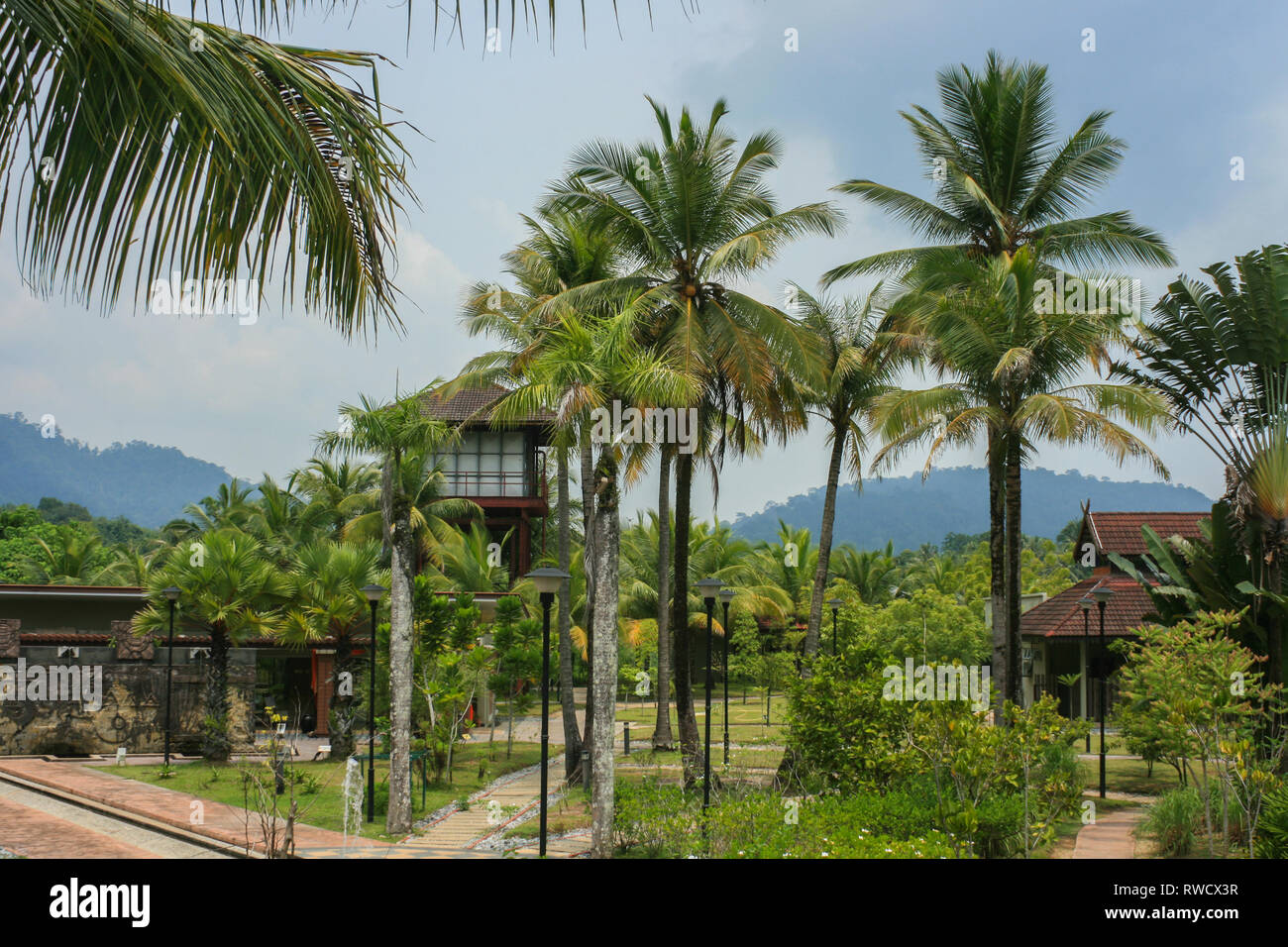 Ayer Hangat Dorf, Langkawi, Malaysia Stockfoto