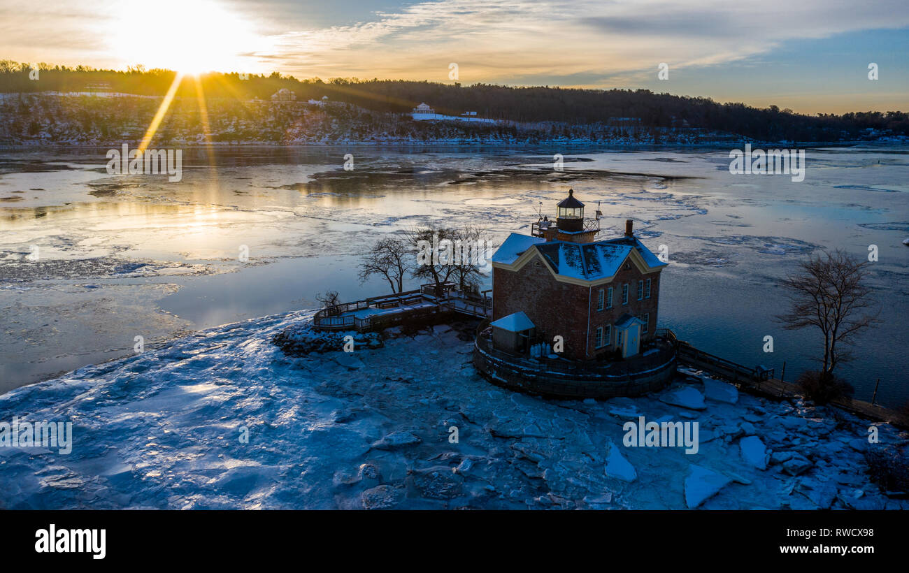 Saugerties Leuchtturm, Saugerties, Ulster County, NY, USA Stockfoto