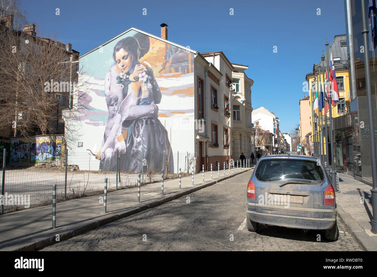 Sofia, Bulgarien - 04. März 2019: Blick auf Batscho Kiro Straße in Sofia, Bulgarien. Foto: März 04th, 2019 Stockfoto