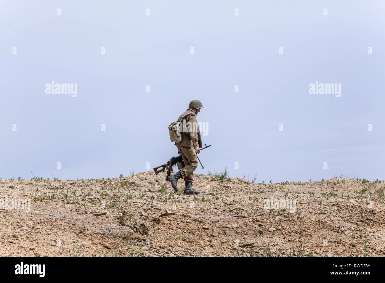 Sowjetische Fallschirmjäger in Afghanistan während der Sowjetischen afghanischen Krieg. Stockfoto