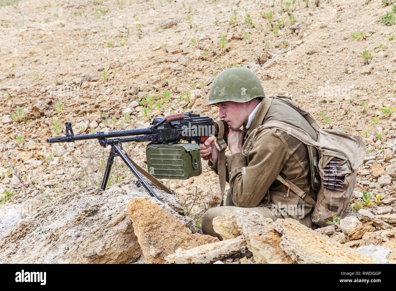 Sowjetische Fallschirmjäger in Afghanistan während der Sowjetischen afghanischen Krieg. Stockfoto