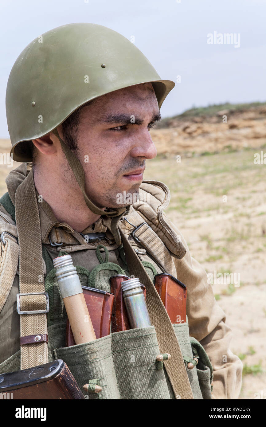 Sowjetische Fallschirmjäger in Afghanistan während der Sowjetischen afghanischen Krieg. Stockfoto