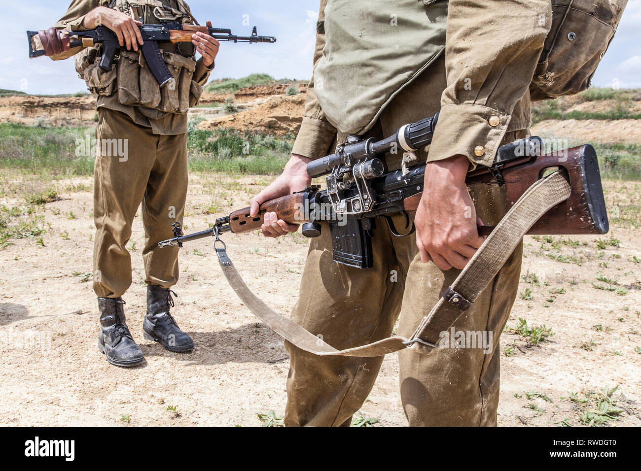 Sowjetische Fallschirmjäger in Afghanistan während der Sowjetischen afghanischen Krieg. Stockfoto