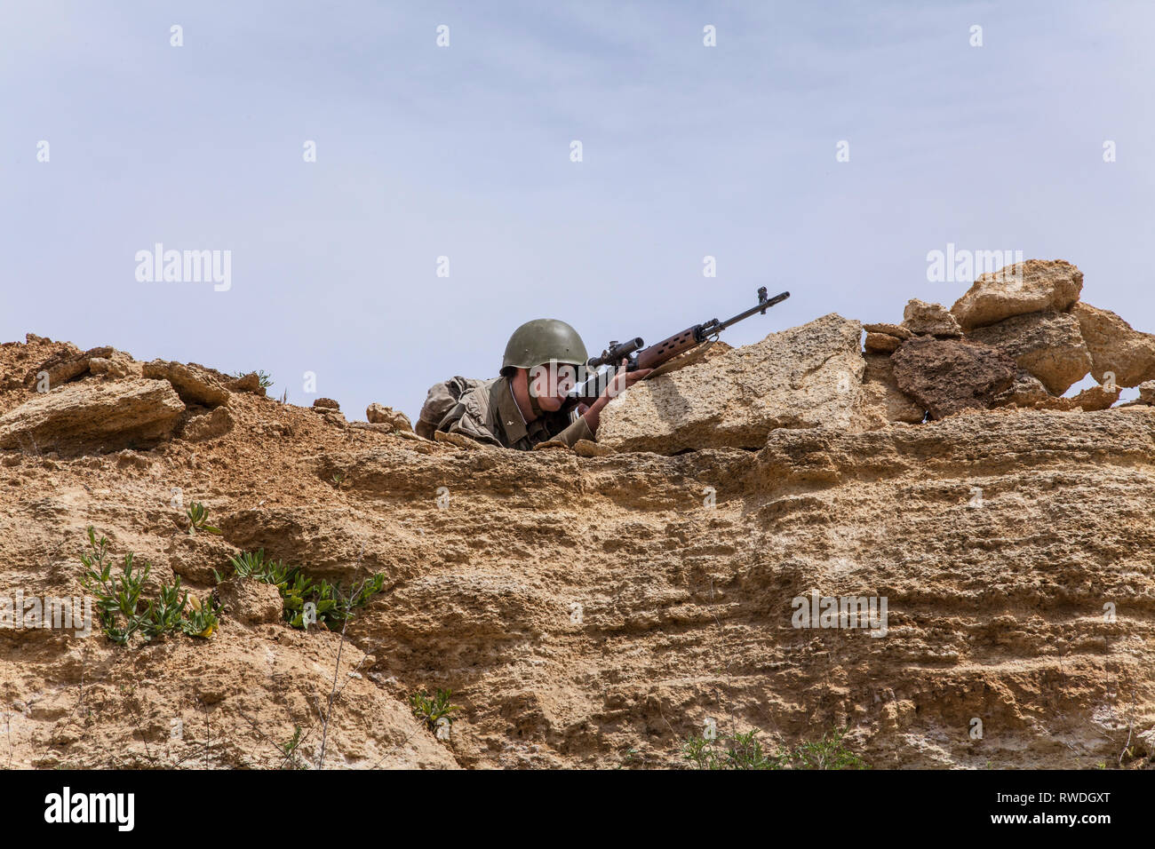 Sowjetische Fallschirmjäger in Afghanistan während der Sowjetischen afghanischen Krieg. Stockfoto