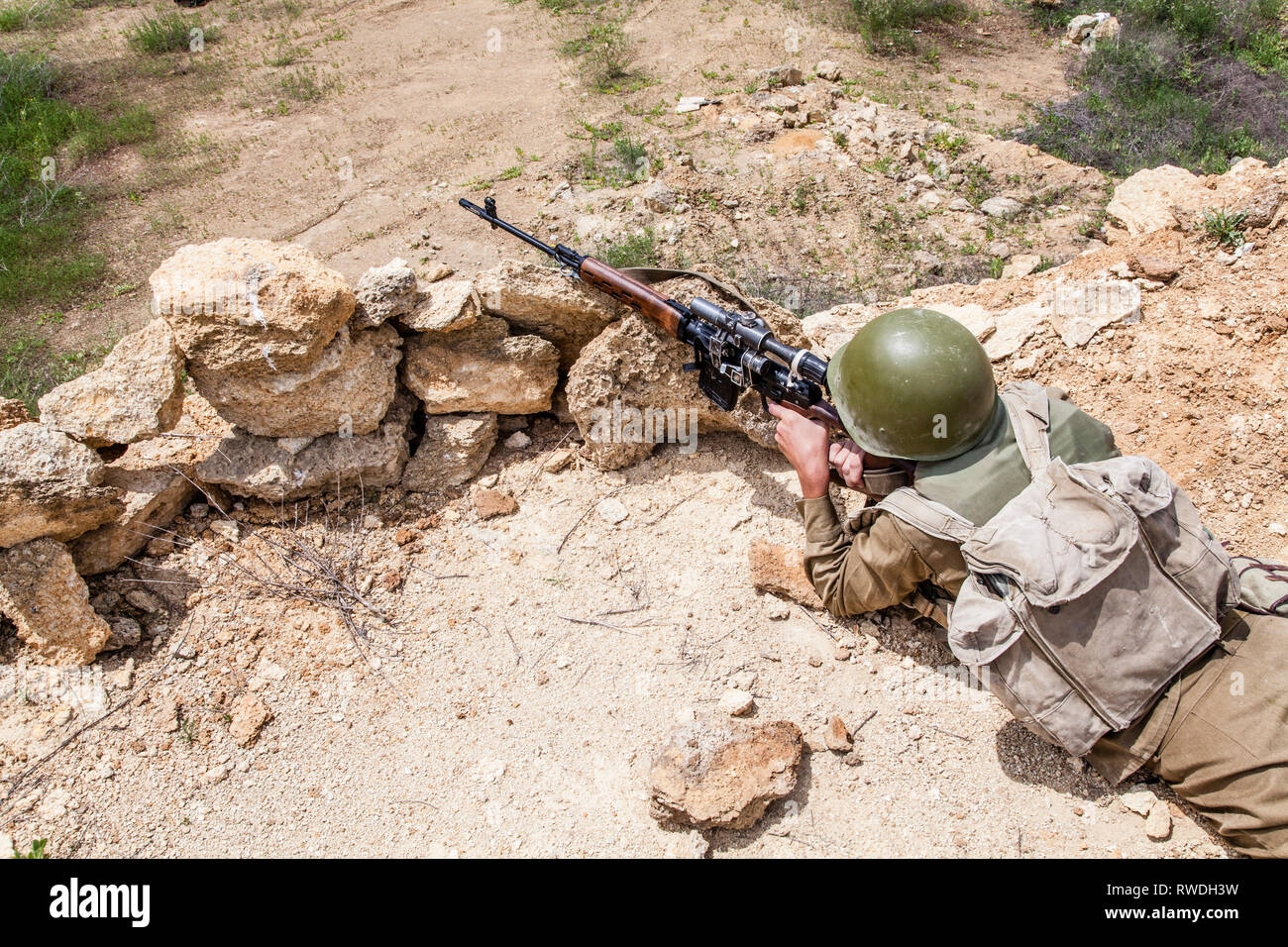 Sowjetische Fallschirmjäger in Afghanistan während der Sowjetischen afghanischen Krieg. Stockfoto