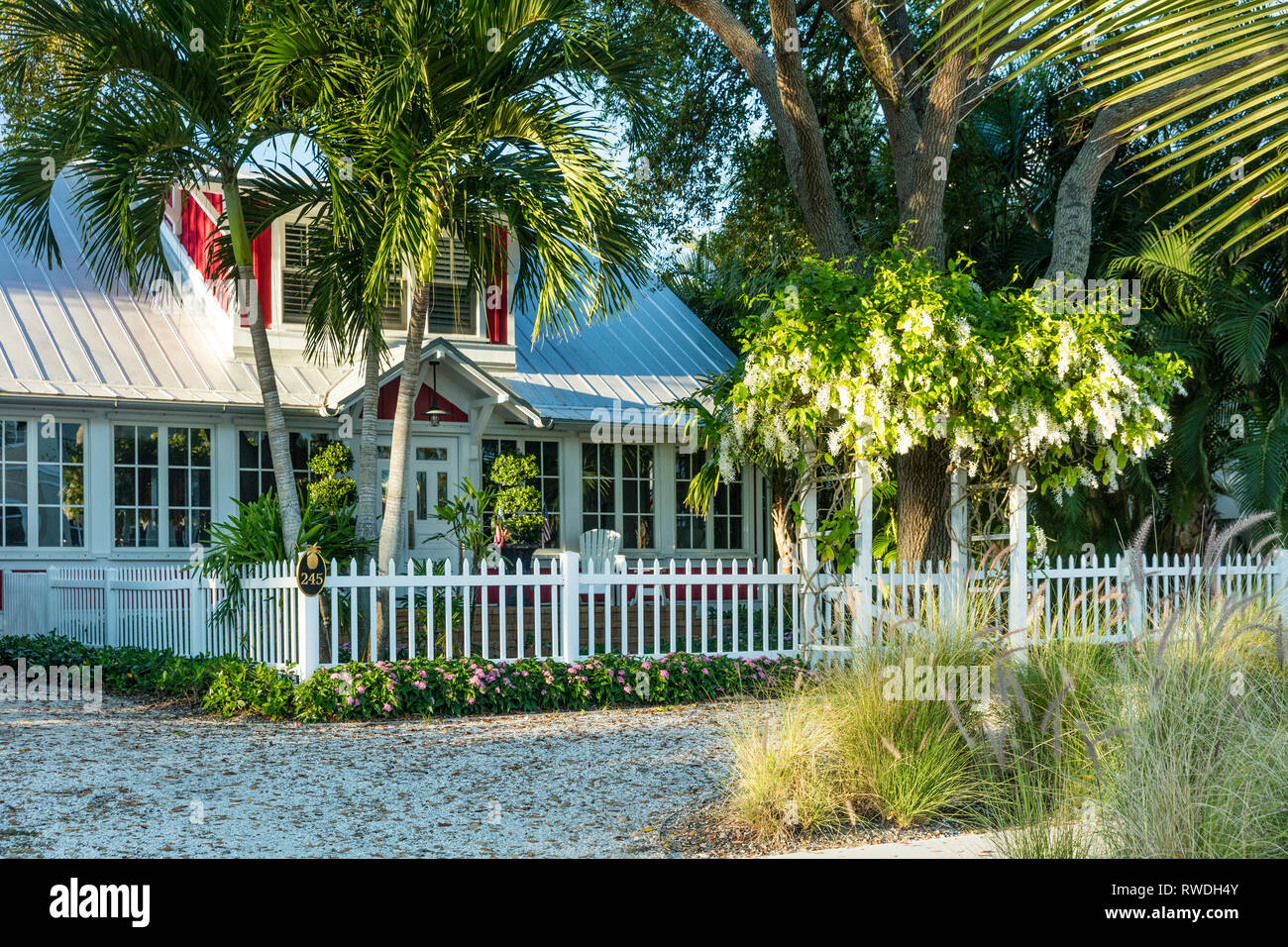 Historische Weihnachten Cottage (b. 1914), Naples, Florida, USA Stockfoto