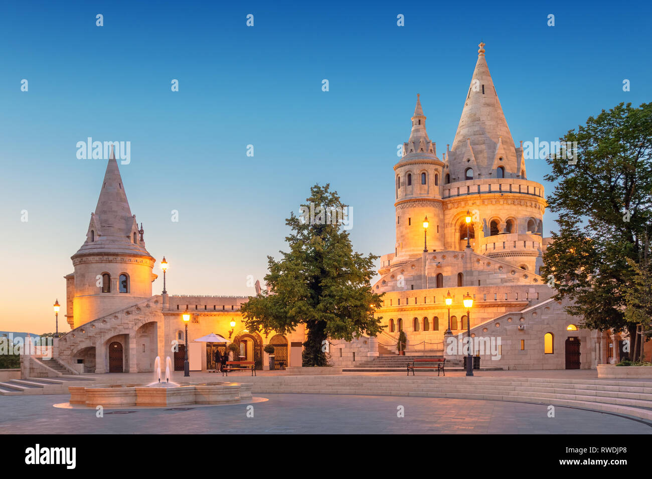 Fischerbastei in Budapest Ungarn Stockfoto