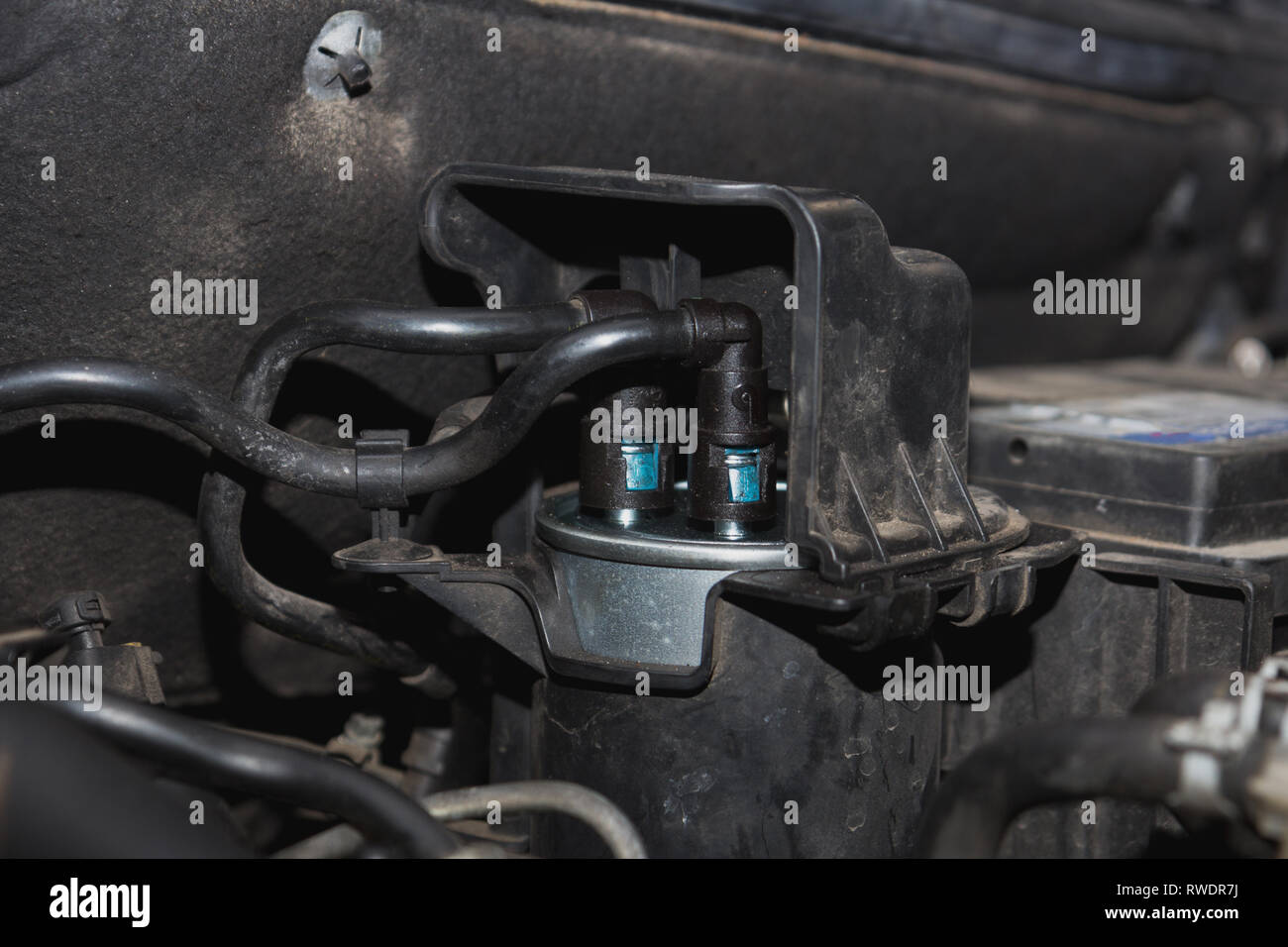 Auto Dieselmotor Stockfoto