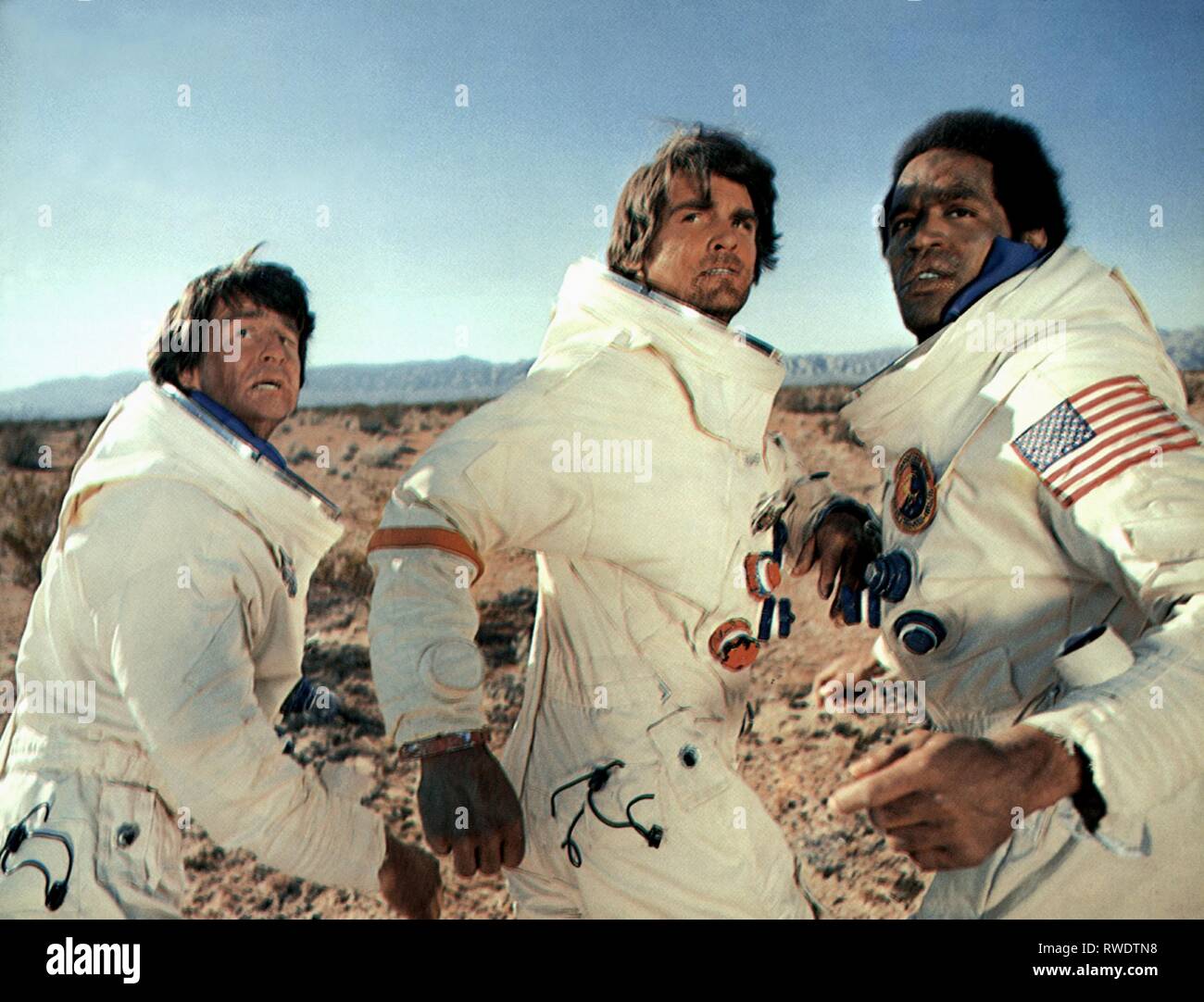 WATERSTON, BROLIN, SIMPSON, CAPRICORN ONE, 1977 Stockfoto